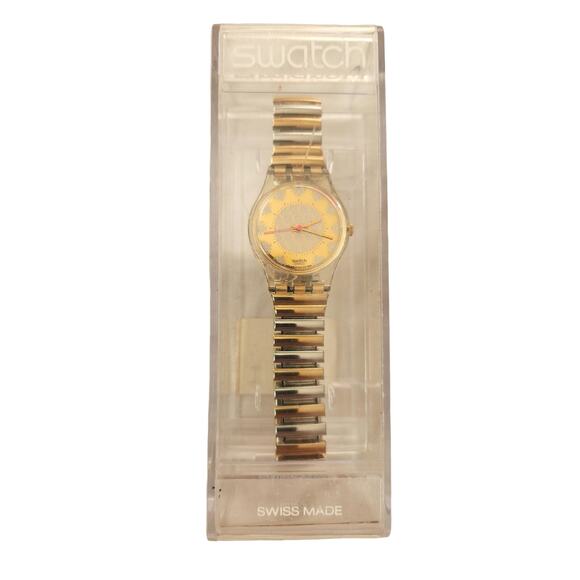 Vintage Swatch lady watch "Perlage" LK133. New old stock in box with flex band - Picture 2 of 8